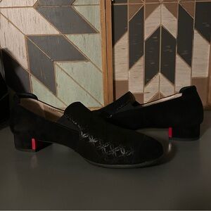 BeautiFeel Black Suede Comfort Loafers Womens Size 40